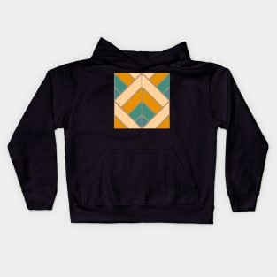 Geometric Pattern: Art Deco Diamond: Lily Kids Hoodie